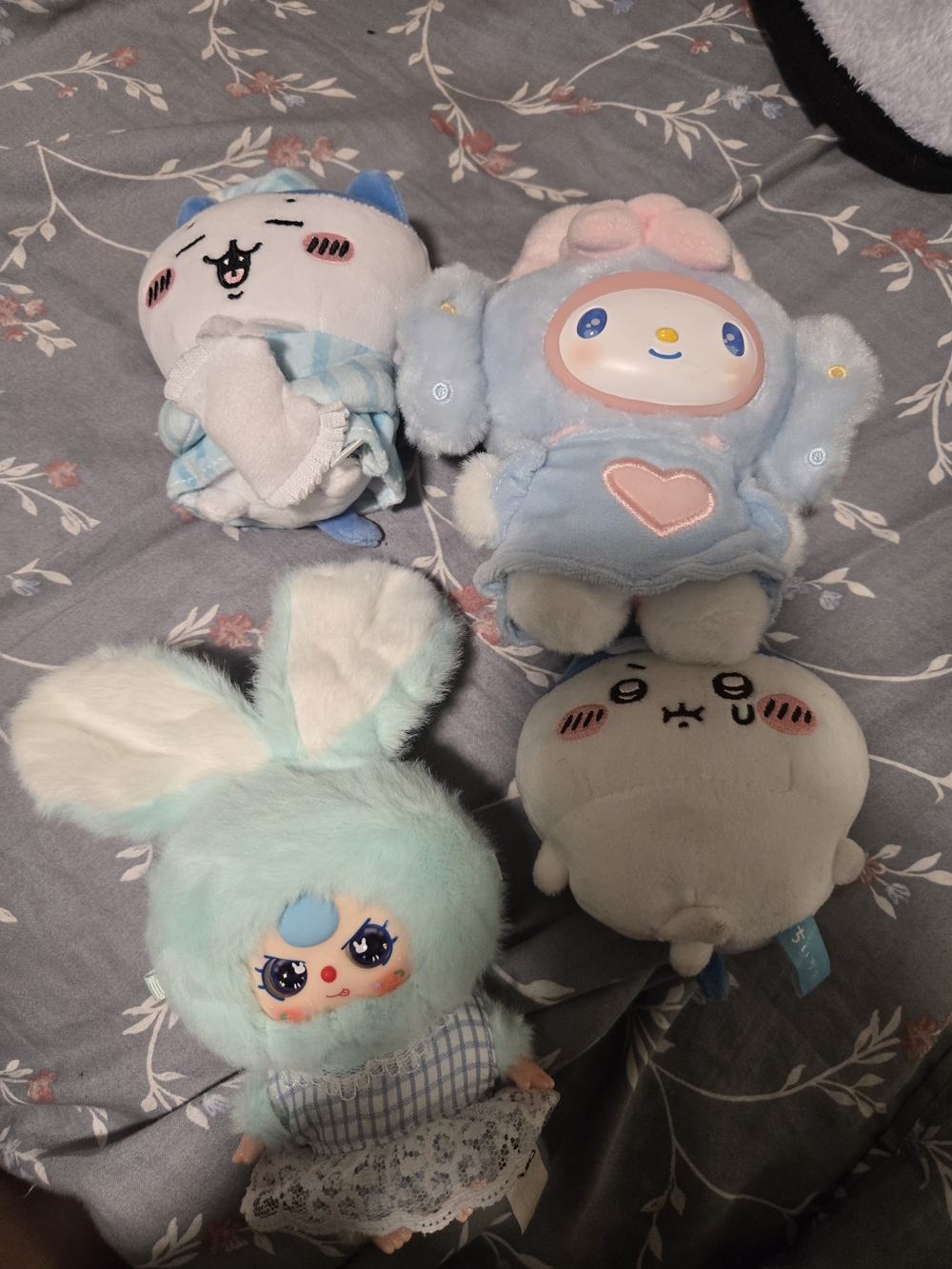 AnyBody Light Blue Plush Toy Bundle - Cute Bunny & Character Friends